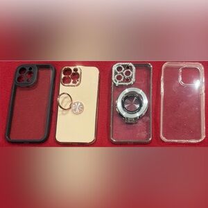 Set of 4 iPhone 13 Pro Max Phone Cases.  Free screen protector with purchase.